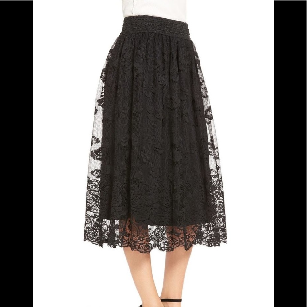 NWT Black Lace BP skirt